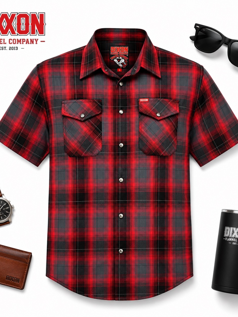 DIXXON Blood Sweat & Tears XL Bamboo Shirt Ref Black Plaid Western Bike Workwear